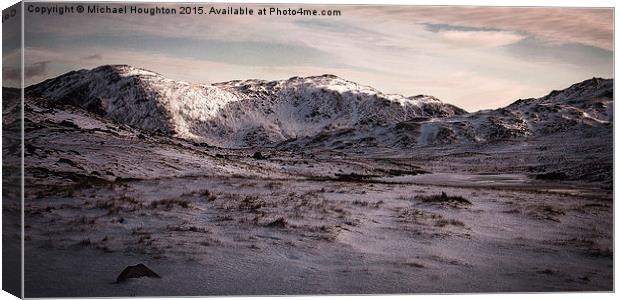  Frozen Red Tarn Canvas Print by Michael Houghton