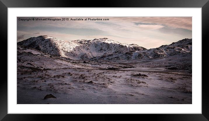  Frozen Red Tarn Framed Mounted Print by Michael Houghton