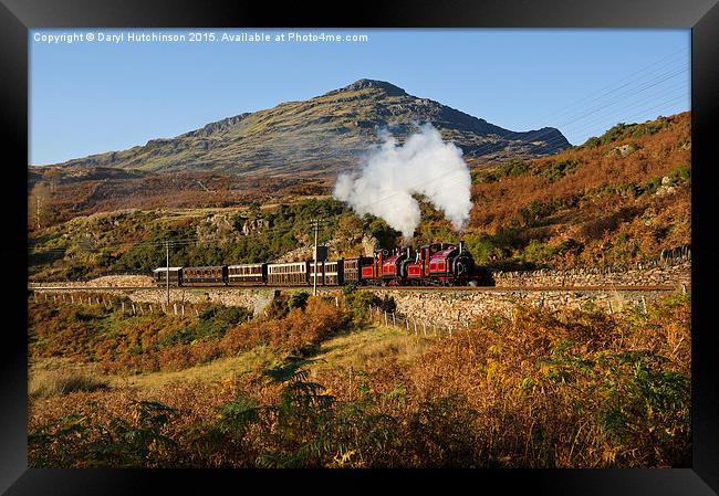 Snowdonian autumn steam Framed Print by Daryl Peter Hutchinson