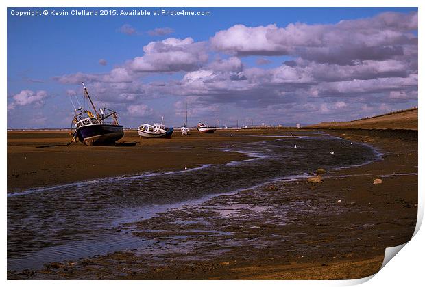  Low Tide at Meols Print by Kevin Clelland