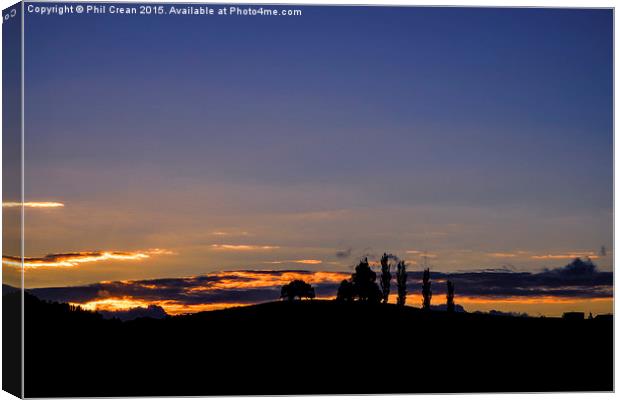  Last light over Waitomo, New Zealand Canvas Print by Phil Crean
