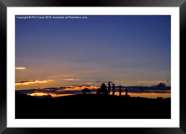  Last light over Waitomo, New Zealand Framed Mounted Print by Phil Crean