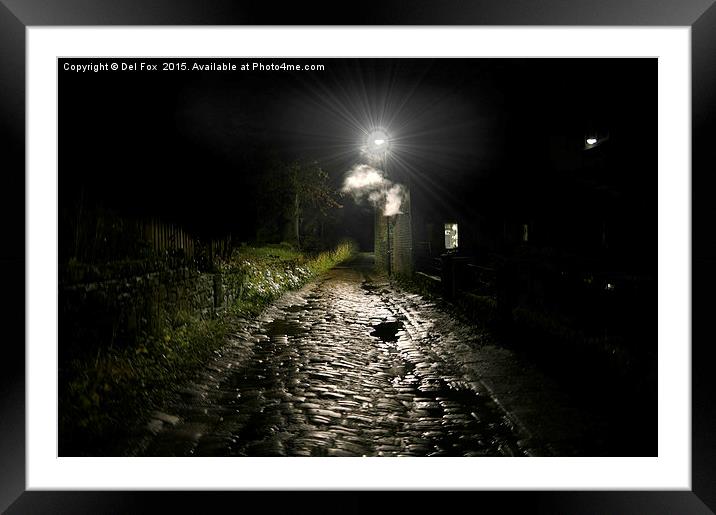 night walk Framed Mounted Print by Derrick Fox Lomax