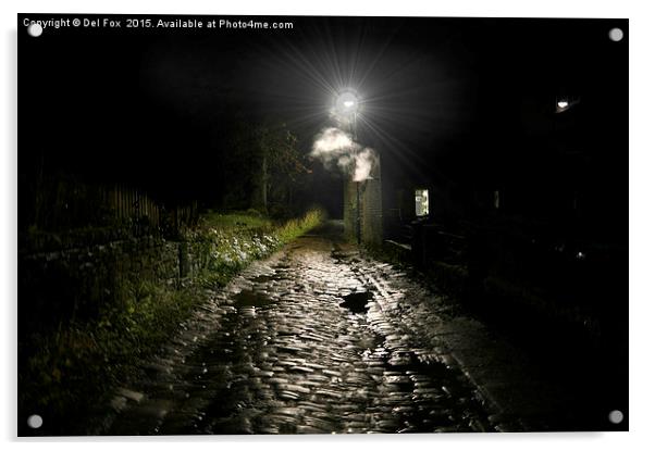 night walk Acrylic by Derrick Fox Lomax