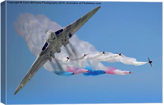  Vulcan And The Red Arrows Canvas Print by Colin Williams Photography
