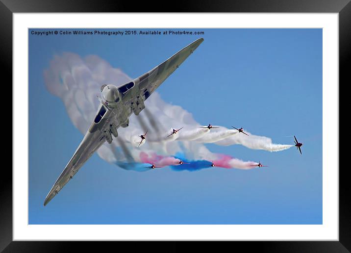  Vulcan And The Red Arrows Framed Mounted Print by Colin Williams Photography