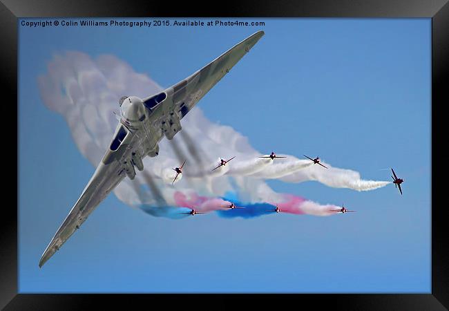  Vulcan And The Red Arrows Framed Print by Colin Williams Photography