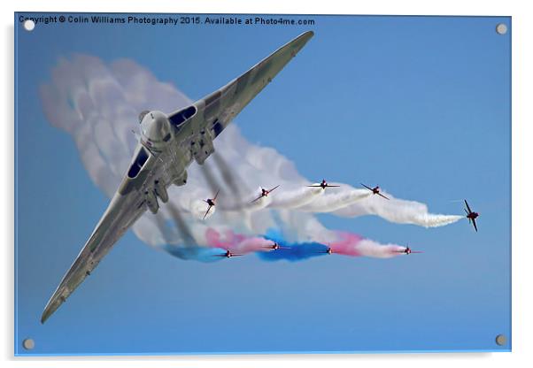  Vulcan And The Red Arrows Acrylic by Colin Williams Photography