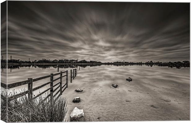Penyfan Pond Long Exposure Mono Canvas Print by Steve Purnell