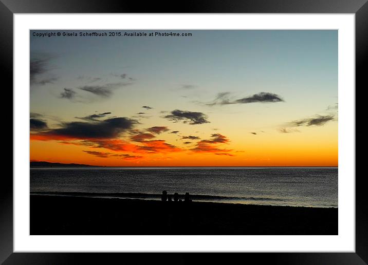 Costa del Sol before Sunrise Framed Mounted Print by Gisela Scheffbuch