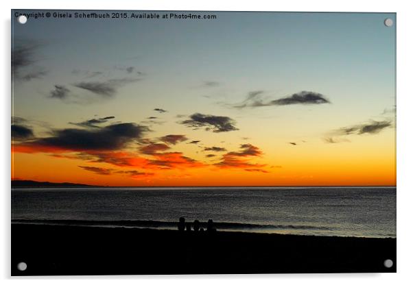 Costa del Sol before Sunrise Acrylic by Gisela Scheffbuch