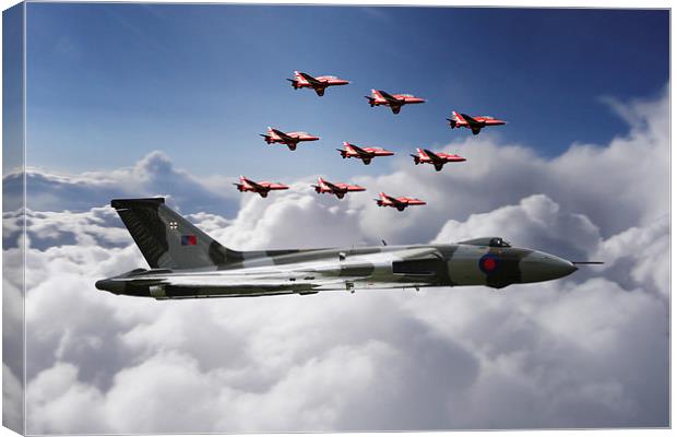 In Formation With XH558 Canvas Print by J Biggadike