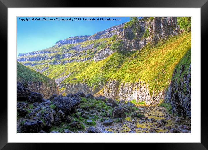   Gordale Scar 4 Framed Mounted Print by Colin Williams Photography