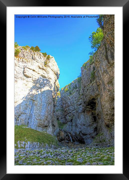    Gordale Scar 5 Framed Mounted Print by Colin Williams Photography