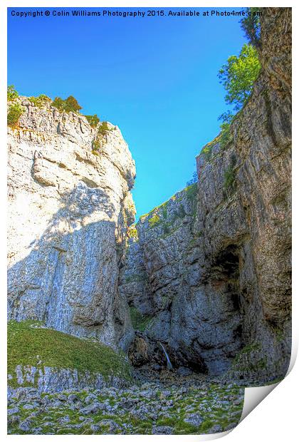    Gordale Scar 5 Print by Colin Williams Photography