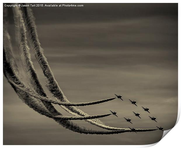 The Red Arrows Print by Jason Tait