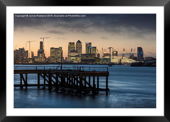  Sunset over the Wharf Framed Mounted Print by James Rowland