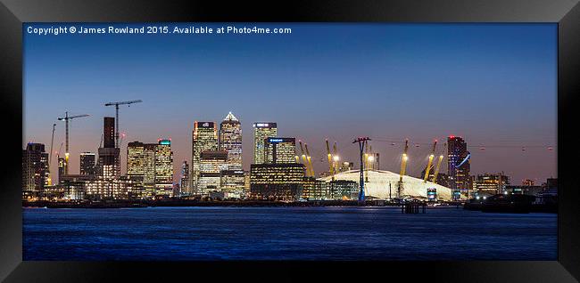 Canary Wharf and the Dome Framed Print by James Rowland