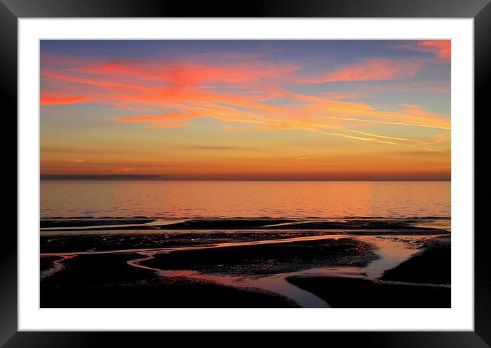  Fylde Coast Sunset  Framed Mounted Print by David Chennell
