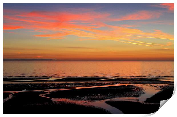  Fylde Coast Sunset  Print by David Chennell