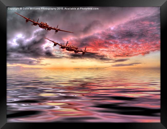  Out Of The Sunset - The 2 Lancasters 3 Framed Print by Colin Williams Photography