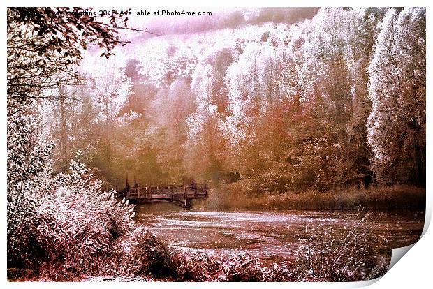 Mystery bridge  Print by sylvia scotting