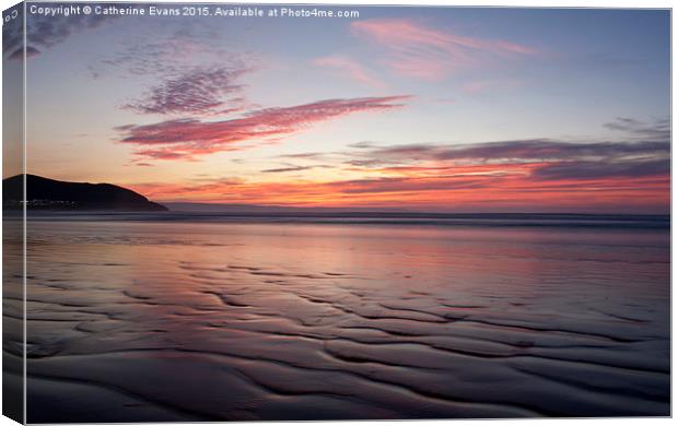  Westward Ho! Sunset Canvas Print by Catherine Fowler