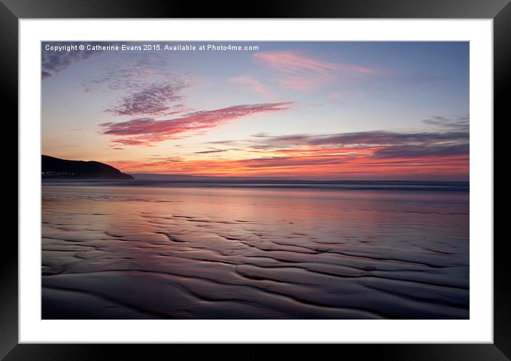  Westward Ho! Sunset Framed Mounted Print by Catherine Fowler