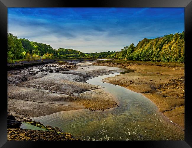 Carew River Estuary, Carew, Pembrokeshire, Wales,  Framed Print by Mark Llewellyn