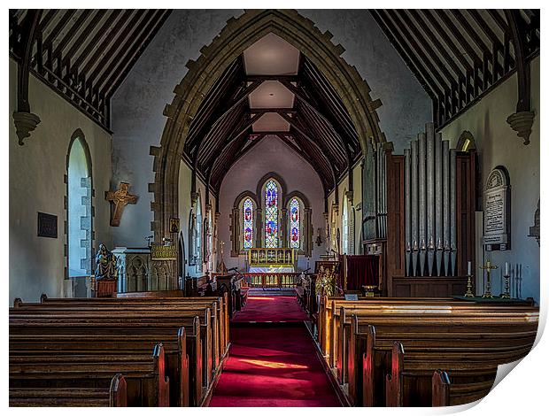 St Thomas Church, St Dogmaels, Pembrokeshire, Wale Print by Mark Llewellyn