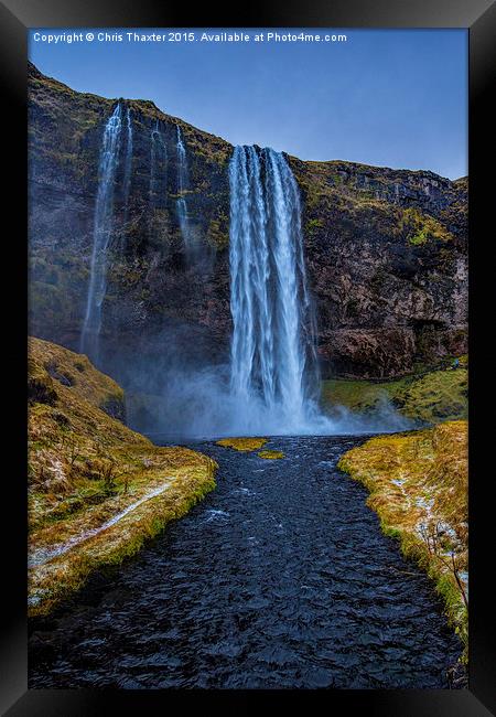  Seljalandsfoss Waterfall Iceland Framed Print by Chris Thaxter
