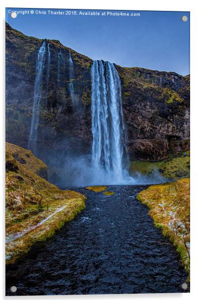  Seljalandsfoss Waterfall Iceland Acrylic by Chris Thaxter