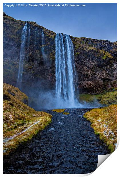  Seljalandsfoss Waterfall Iceland Print by Chris Thaxter