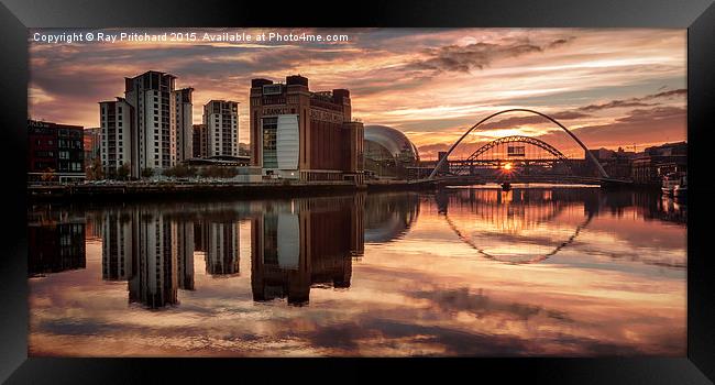 Tyne Reflections Framed Print by Ray Pritchard