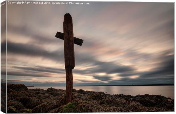  Driftwood Cross Canvas Print by Ray Pritchard