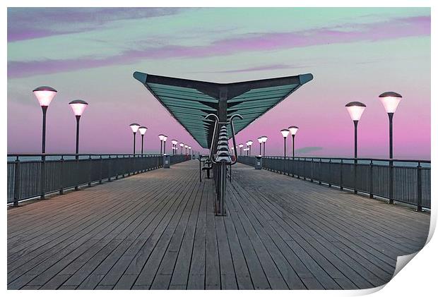  BOSCOMBE PIER Print by Anthony Kellaway