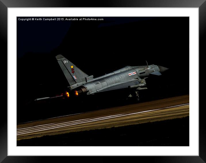  RAF Typhoon ZJ946 launching Framed Mounted Print by Keith Campbell