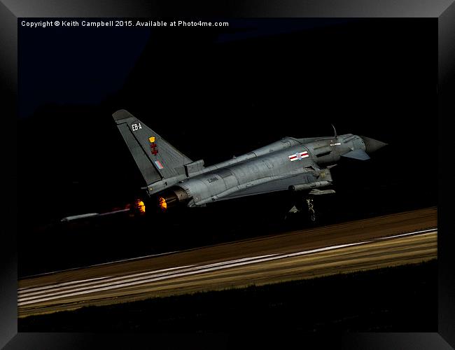 RAF Typhoon ZJ946 launching Framed Print by Keith Campbell