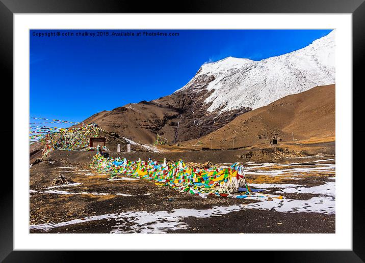  Kharola Glacier - Tibet Framed Mounted Print by colin chalkley