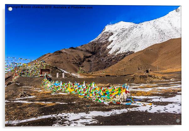  Kharola Glacier - Tibet Acrylic by colin chalkley