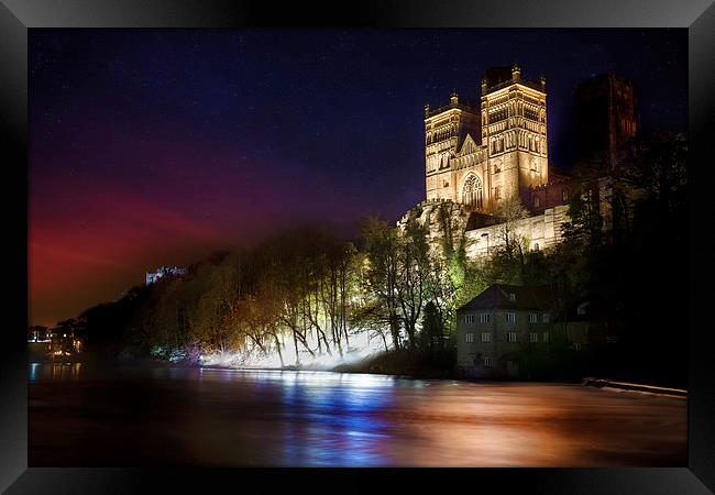 Durham Cathedral Fogscape Framed Print by Kevin Tate