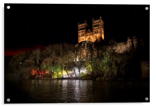 Durham Cathedral Fogscape Acrylic by Kevin Tate