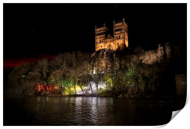  Durham Cathedral Fogscape Print by Kevin Tate