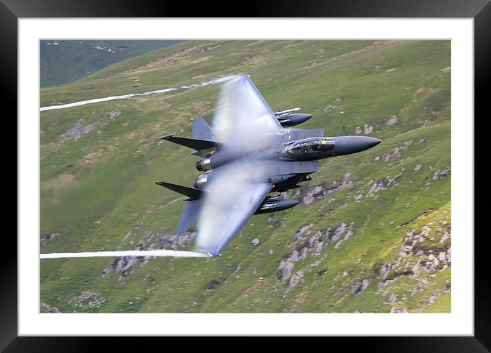 F15 strike eagle with vapour Framed Mounted Print by Oxon Images