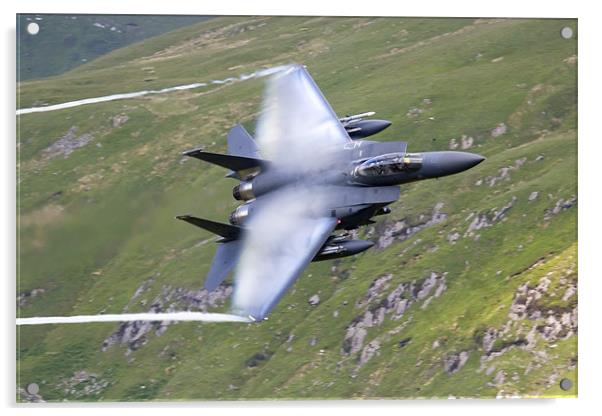 F15 strike eagle with vapour Acrylic by Oxon Images