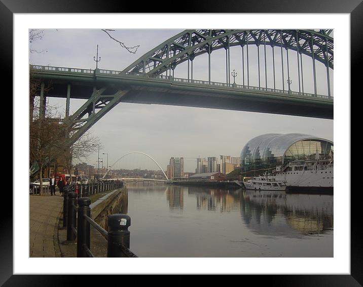 Newcastle Curves Framed Mounted Print by Heather Gale