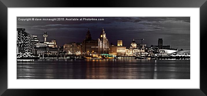  Liverpool at Night Framed Mounted Print by dave mcnaught