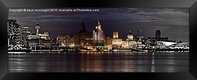  Liverpool at Night Framed Print by dave mcnaught
