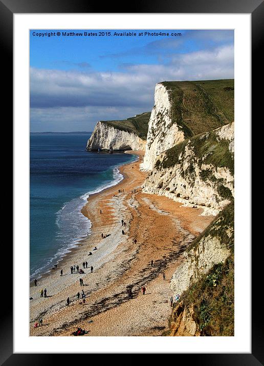 Dorset Beach Framed Mounted Print by Matthew Bates