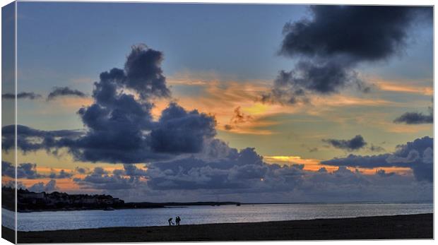 Instow Sunset Canvas Print by Mike Gorton